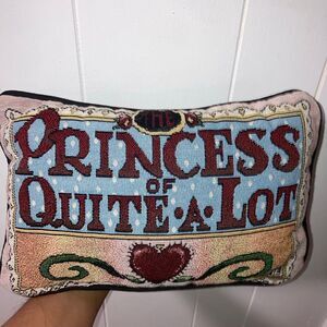 Mary Engelbreit "The Princess Of Quite A Lot" Tapestry Throw Pillow11" Γ 7.25
